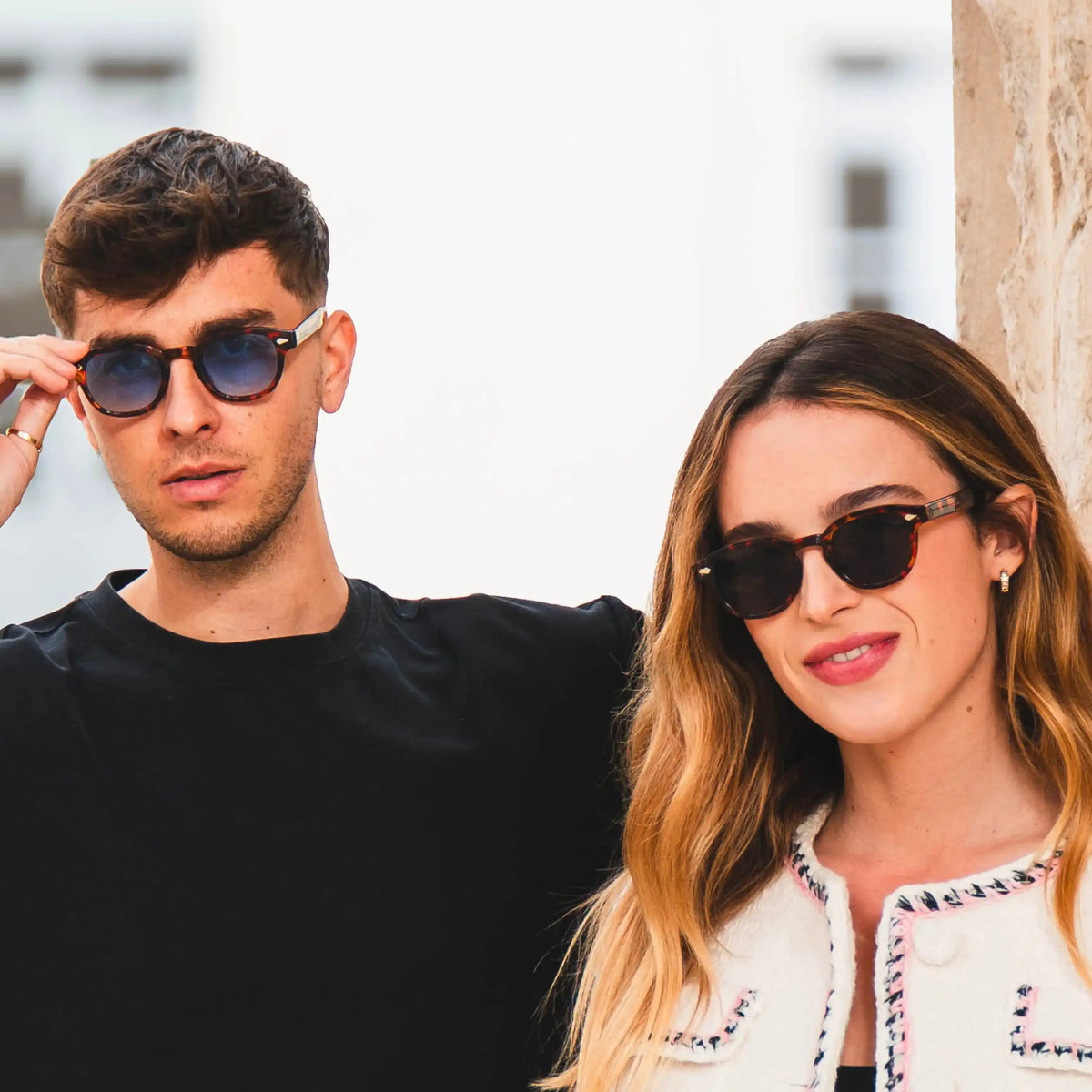 rond lunettes de soleil visage fin