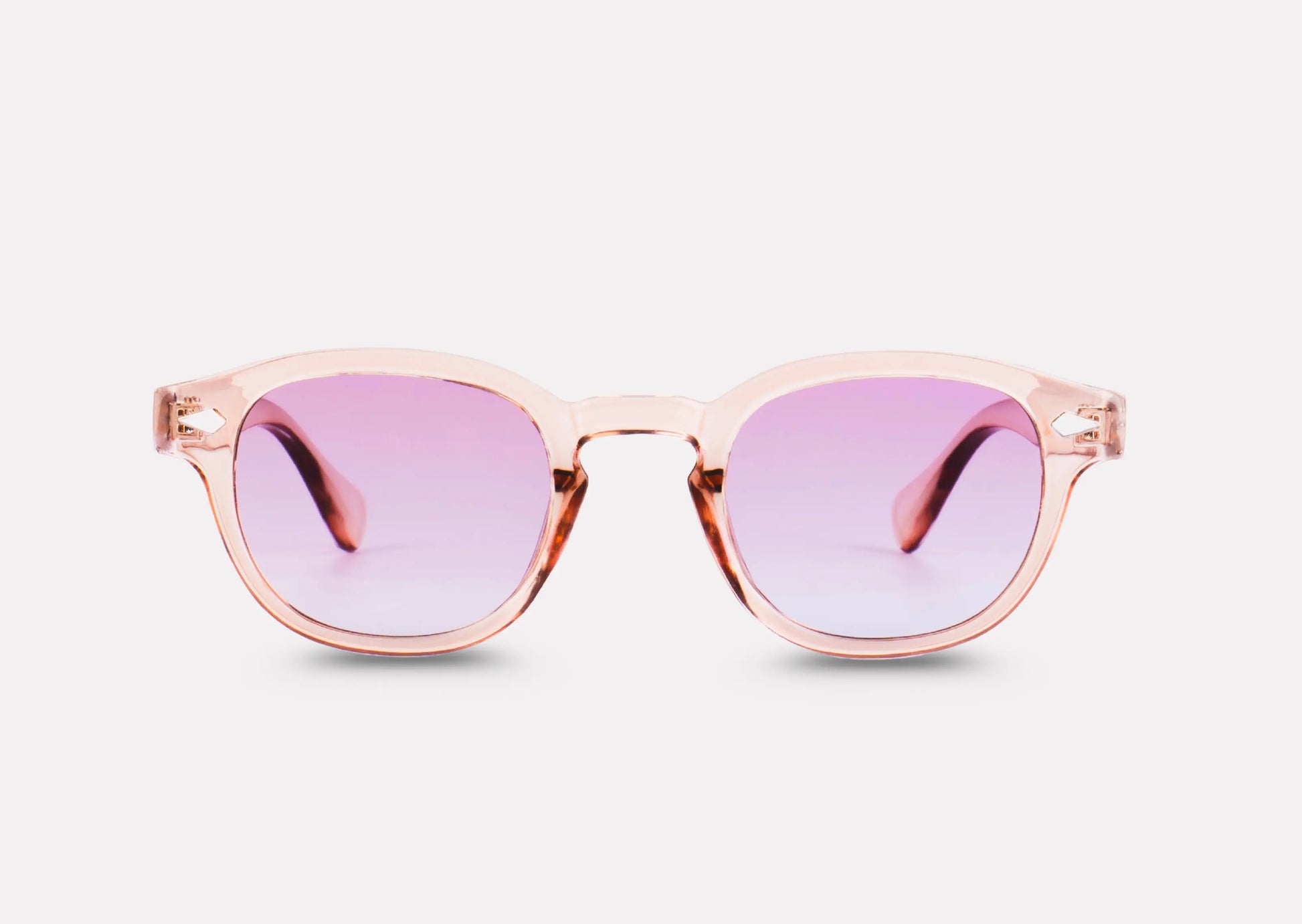 Lunettes Miami – monture transparente rose  et verres roses