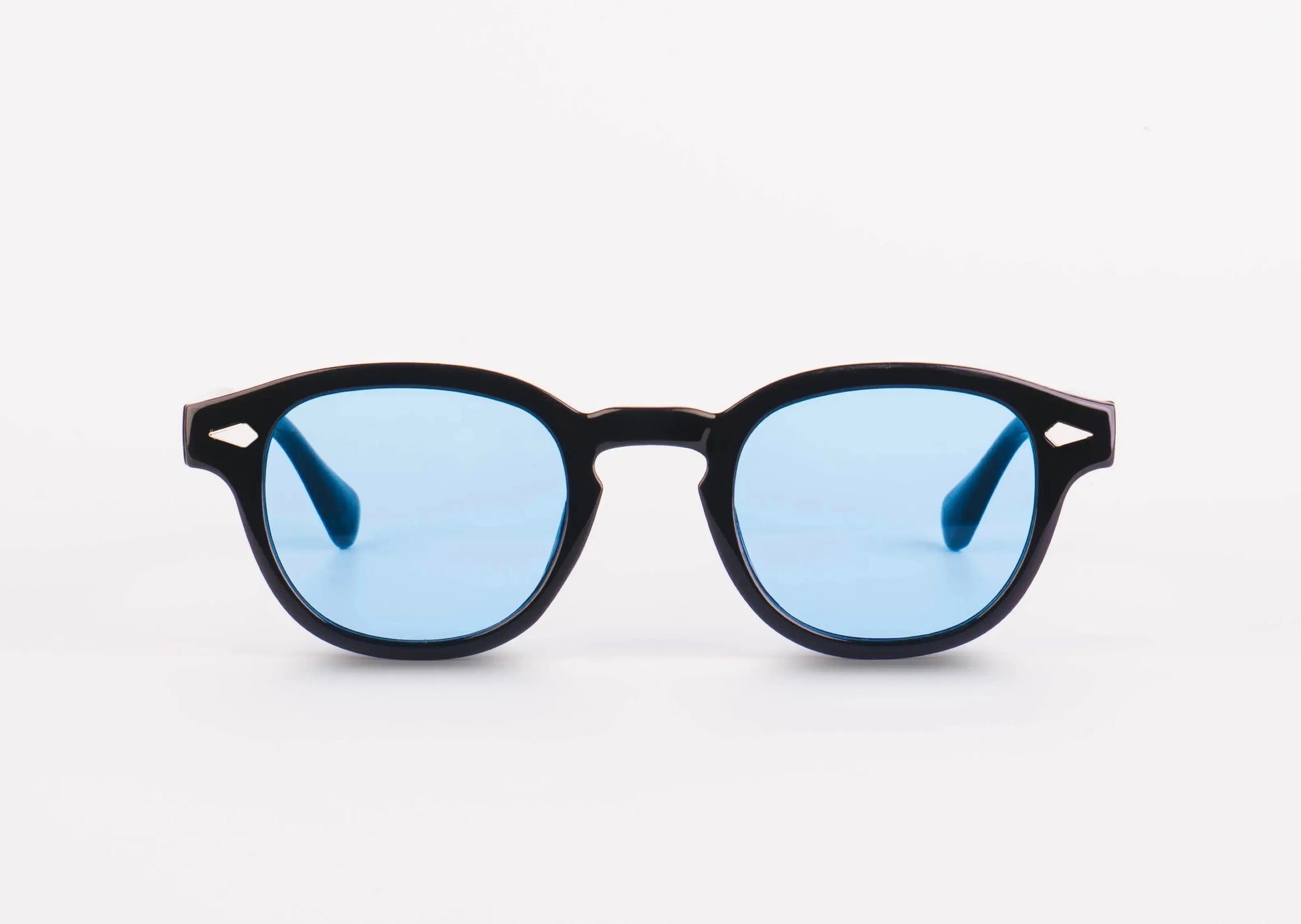 "Lunettes Monte Carlo – Lunettes noires à verres bleus"