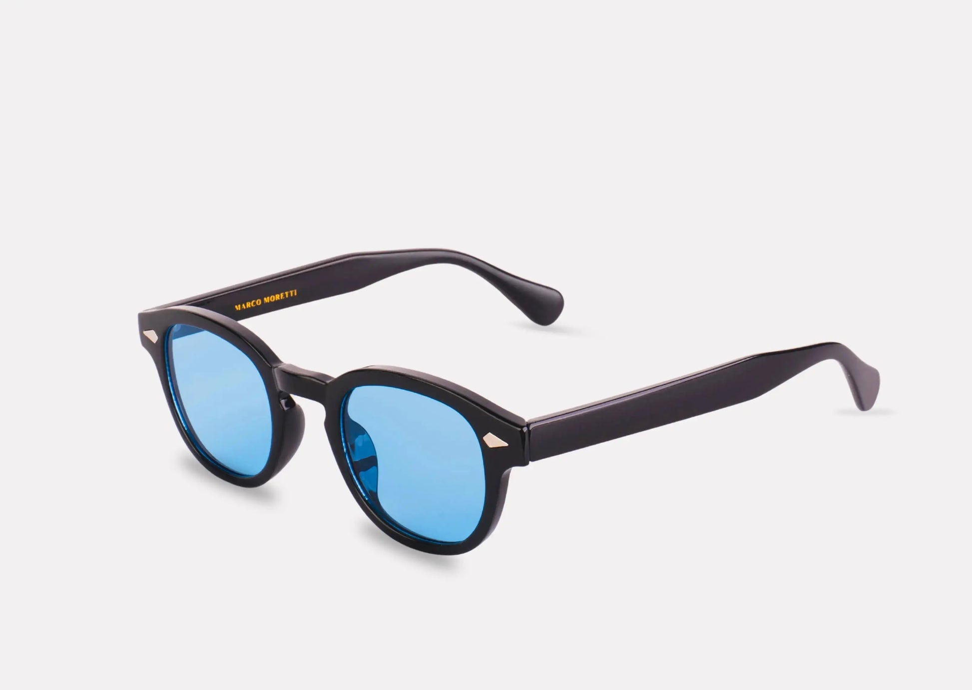 "Lunettes Monte Carlo – monture noires à verres bleus"