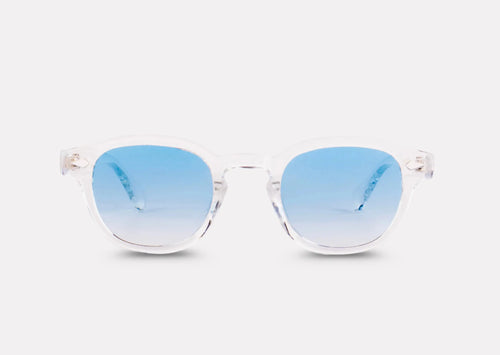 "Lunettes Riviera – Lunettes transparentes à verres bleus"
