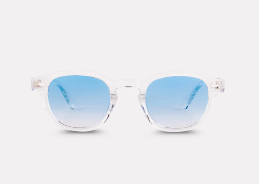 "Lunettes Riviera – Lunettes transparentes à verres bleus"