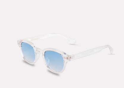 Lunettes Riviera – monture transparentes à verres bleus