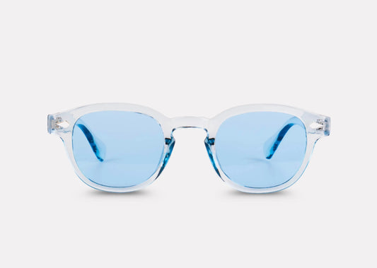 "Lunettes Saint-Tropez – monture Transparente, verres bleus"